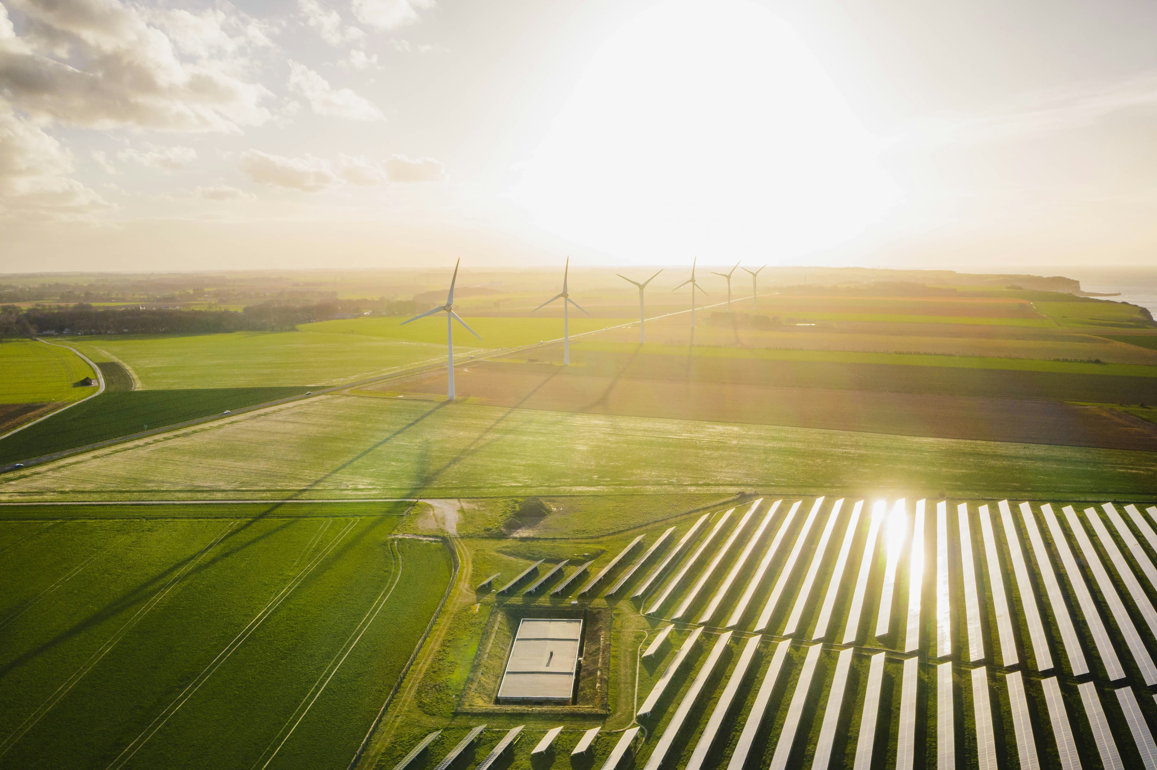 Solar farm background